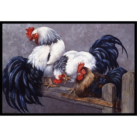 Carolines Treasures Roosters Roosting Indoor or Outdoor Mat- 18 x 27 BDBA0208MAT